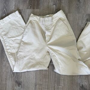OAK + FORT Cream Wide-Leg Pants